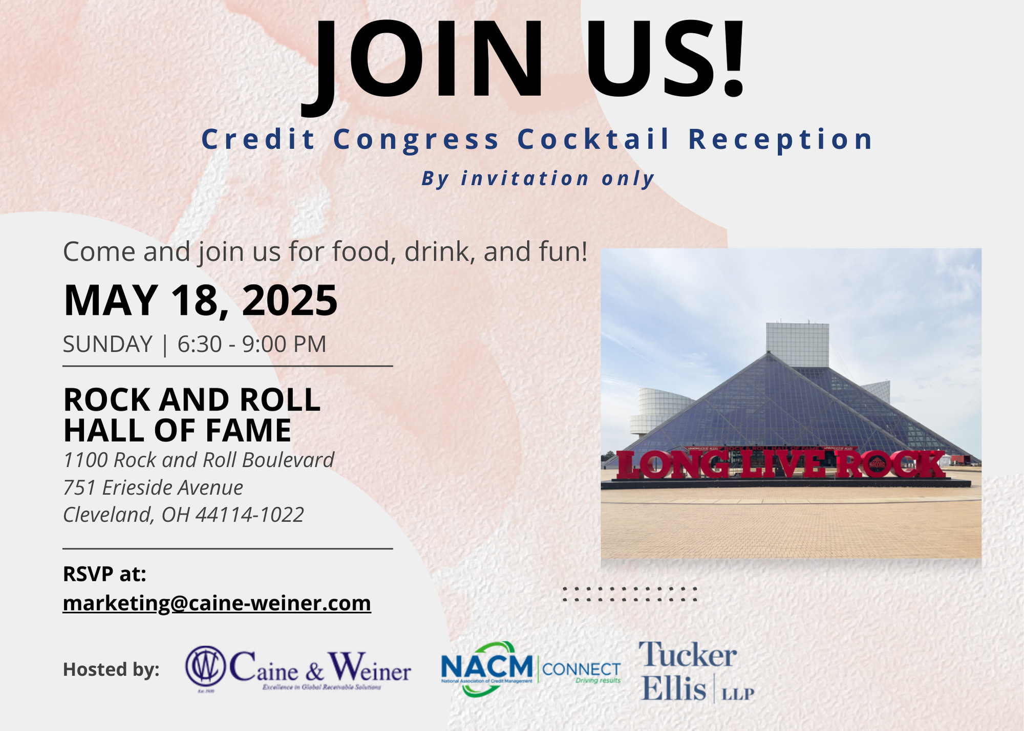Join Us - Credit Congress Cocktail Reception